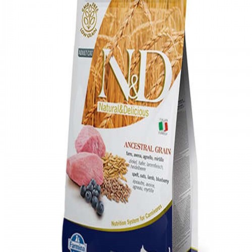 N&D Düşük Tahıllı, Kuzu Etli & Yaban Mersinli Açık Yetişkin Kedi Maması