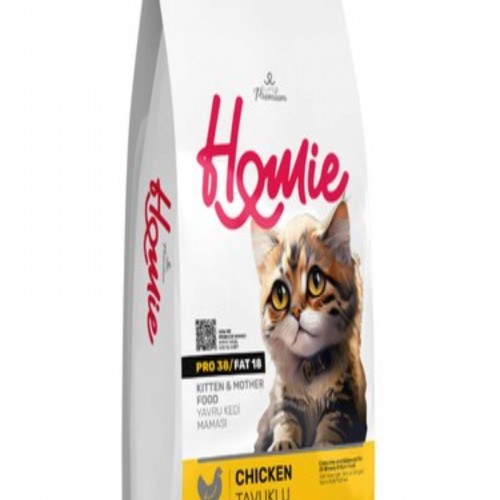 Homie Super Premium Düşük Tahıllı Anne & Yavru Tavuk Etli Açık Yavru Kedi Maması