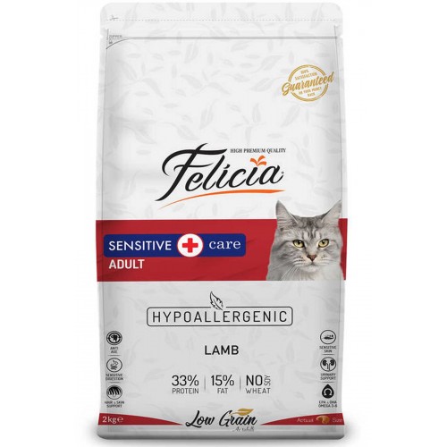 Felicia Düşük Tahıllı Hipoalerjenik Kuzu Etli Yetişkin Kedi Maması Felicia Düşük Tahıllı Hipoalerjenik Kuzu Etli Yetişkin Kedi Maması