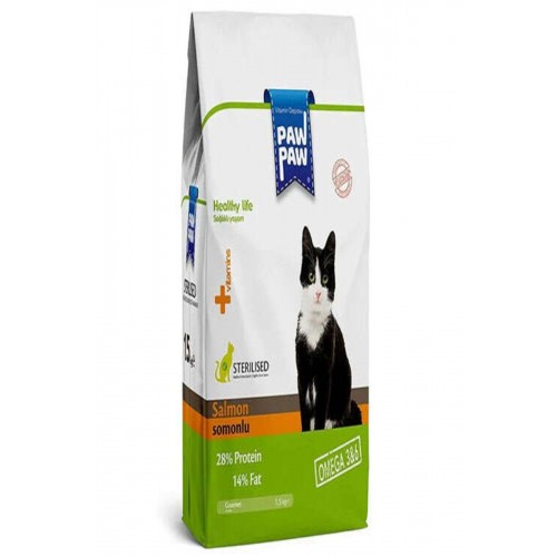 Paw Paw Sterilised Somonlu Kısırlaştırılmış Kedi Maması