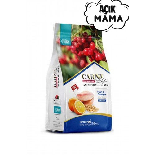 Carni Kıtten Balık Portakal Kedi Maması 1 Kg (Açık)