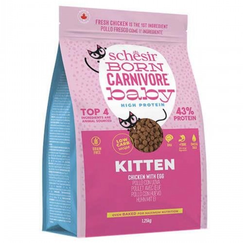 Born Carnivore Baby Tavuklu ve Yumurtalı Tahılsız Yavru Kedi Maması 1,25 Kg