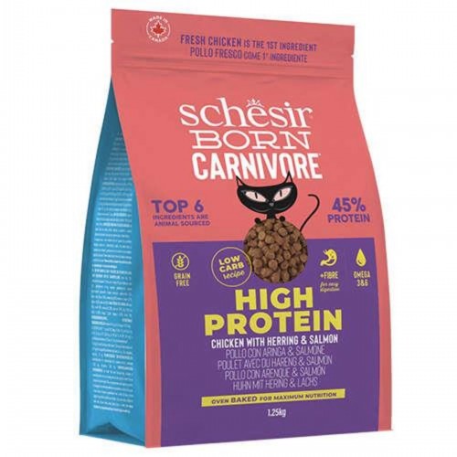 Born Carnivore Tavuklu Somonlu ve Ringa Balıklı Tahılsız Kedi Maması 1,25 Kg