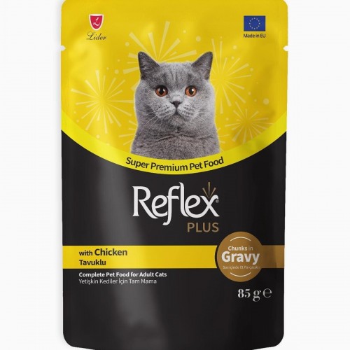 Plus Sos İçinde Et Parçacıklı Tavuklu Yetişkin Kedi Maması 85 gr Plus Sos İçinde Et Parçacıklı Tavuklu Yetişkin Kedi Maması 85 gr