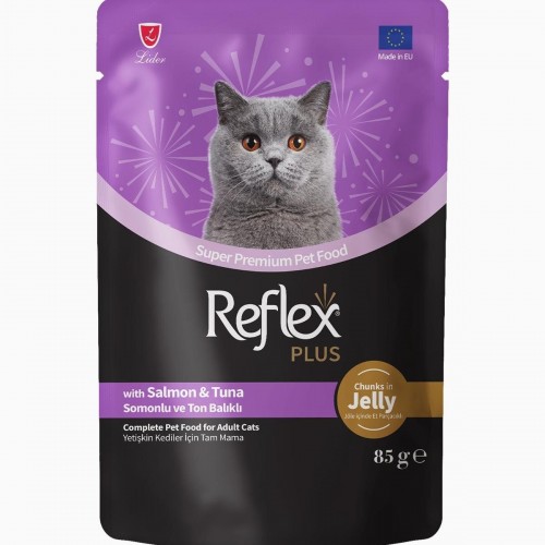 Plus Jöle İçinde Et Parçacıklı Somonlu Ve Ton Balıklı Yetişkin Kedi Maması 85 gr Plus Jöle İçinde Et Parçacıklı Somonlu Ve Ton Balıklı Yetişkin Kedi Maması 85 gr