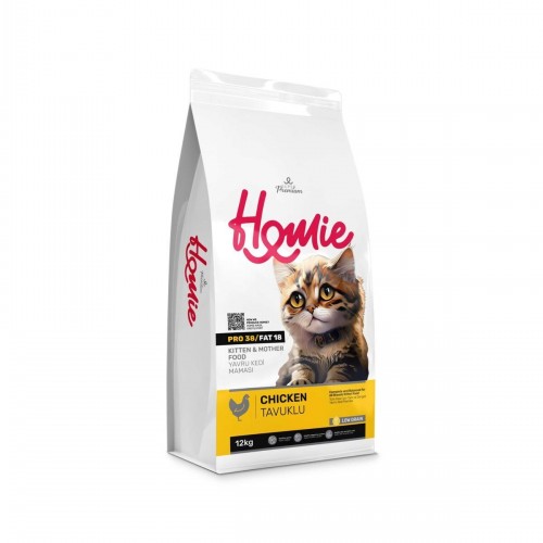 Homie Super Premium Pet Food-Düşük Tahıllı Tavuklu Yavru ve Anne Kedi Maması-12 kg Homie Super Premium Pet Food-Düşük Tahıllı Tavuklu Yavru ve Anne Kedi Maması-12 kg