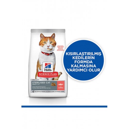 Hill’s Scıence Plan Sterilised Somon Balıklı Kısırlaştırılmış Kedi Maması 1,5 Kg Hill’s Scıence Plan Sterilised Somon Balıklı Kısırlaştırılmış Kedi Maması 1,5 Kg