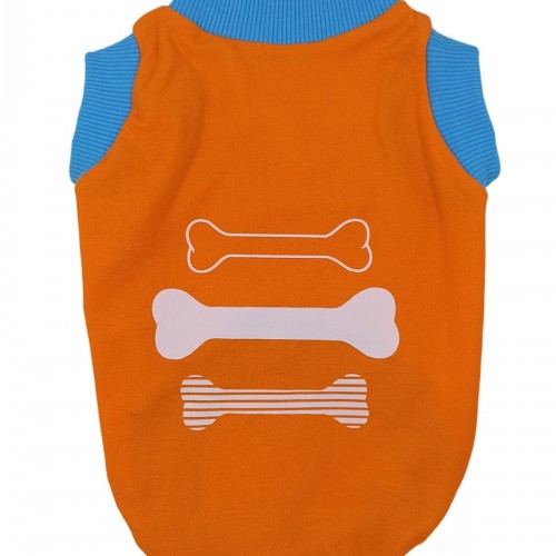 Kemik Desen Köpek T-Shirt / Kolsuz Köpek T-Shirt / Köpek Atlet