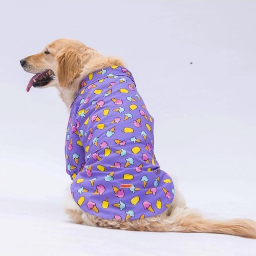 Floral Orta ve Büyük Irk Köpek Gömleği - Köpek Kıyafeti (15 KG-45 KG)