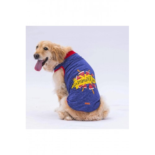 Lacivert Summer Time Büyük Köpek Tişörtü - Köpek Kıyafeti (15 KG-45 KG) Lacivert Summer Time Büyük Köpek Tişörtü - Köpek Kıyafeti (15 KG-45 KG)