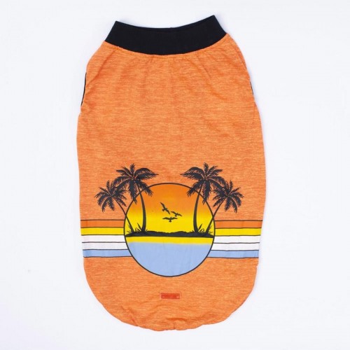 Turuncu Sunrise Büyük Köpek Tişörtü - Köpek Kıyafeti (15 KG-45 KG)