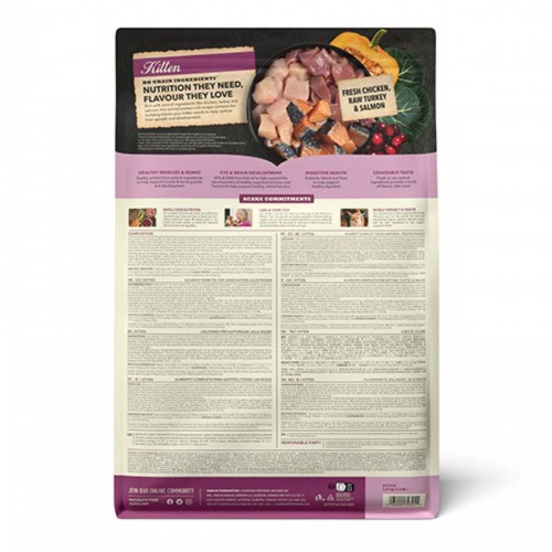 Kitten Tavuklu Hindili Ve Somon Balıklı Tahılsız Yavru Kedi Maması 1,8 Kg