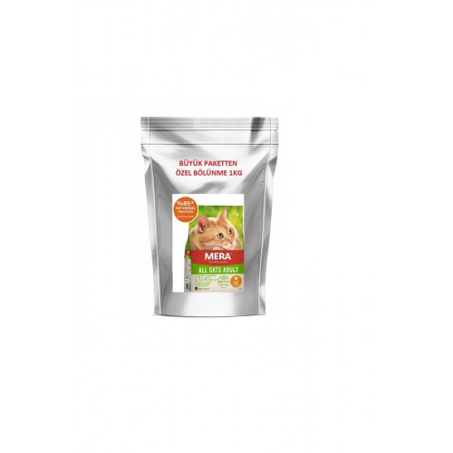 Mera All Cats Tahılsız Tavuklu Kedi Maması Özel Paket 1 Kg Mera All Cats Tahılsız Tavuklu Kedi Maması Özel Paket 1 Kg