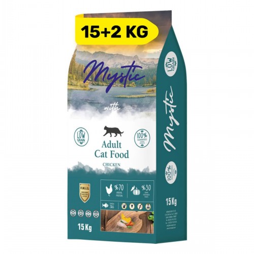 Mystic Yetişkin Kedi Maması Tavuklu 15+2kg Bonus Mystic Yetişkin Kedi Maması Tavuklu 15+2kg Bonus