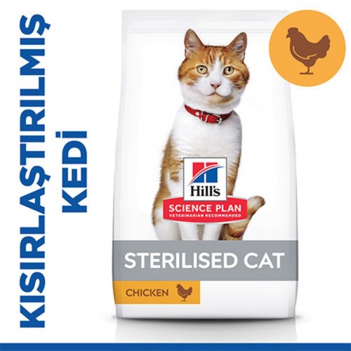 Hill’s Scıence Plan Sterilised Tavuklu Kısırlaştırılmış Kedi Maması 1,5 Kg