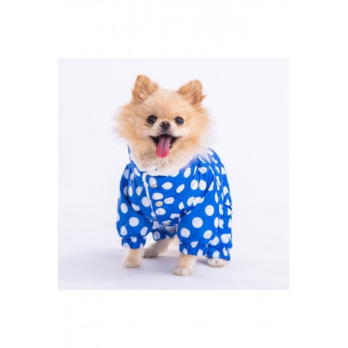Mavi Dots Köpek Tulum Yağmurluğu Köpek Yağmurluk Köpek Kıyafeti Köpek Elbisesi Mavi Dots Köpek Tulum Yağmurluğu Köpek Yağmurluk Köpek Kıyafeti Köpek Elbisesi