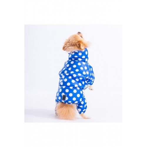 Mavi Dots Köpek Tulum Yağmurluğu Köpek Yağmurluk Köpek Kıyafeti Köpek Elbisesi Mavi Dots Köpek Tulum Yağmurluğu Köpek Yağmurluk Köpek Kıyafeti Köpek Elbisesi