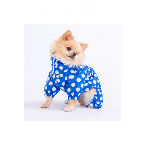 Mavi Dots Köpek Tulum Yağmurluğu Köpek Yağmurluk Köpek Kıyafeti Köpek Elbisesi Mavi Dots Köpek Tulum Yağmurluğu Köpek Yağmurluk Köpek Kıyafeti Köpek Elbisesi