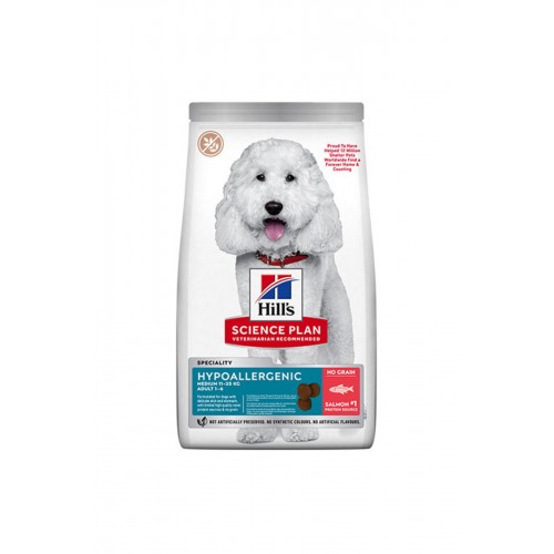 Hill’s Scıence Plan Hypoallergenic Medium Somonlu Orta Irk Yetişkin Köpek Maması 12 Kg