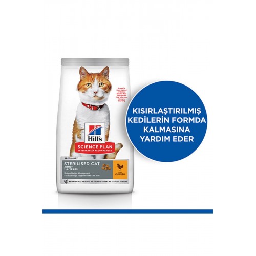 Hill’s Scıence Plan Sterilised Tavuklu Kısırlaştırılmış Kedi Maması 10 Kg Hill’s Scıence Plan Sterilised Tavuklu Kısırlaştırılmış Kedi Maması 10 Kg