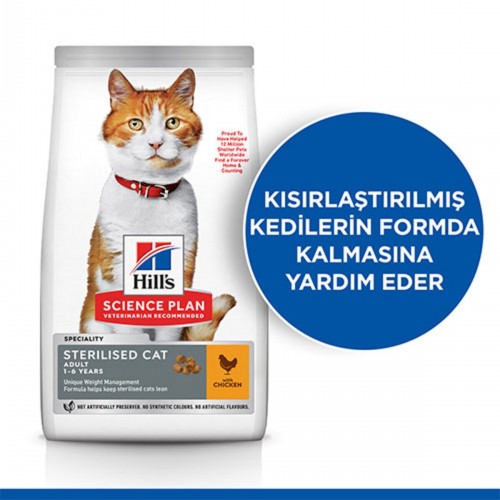 Hill’s Scıence Plan Sterilised Tavuklu Kısırlaştırılmış Kedi Maması 10 Kg Hill’s Scıence Plan Sterilised Tavuklu Kısırlaştırılmış Kedi Maması 10 Kg
