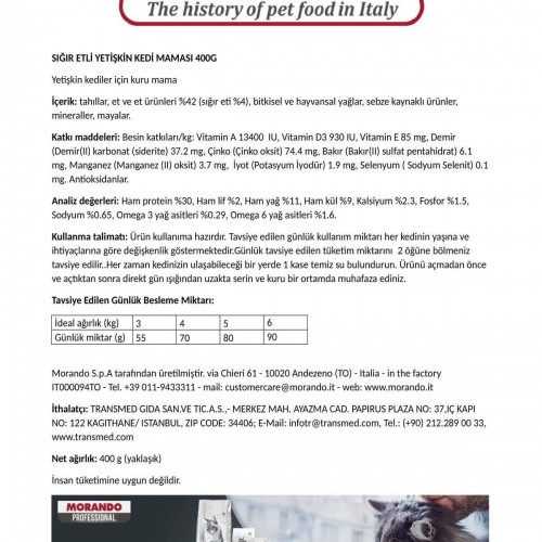 Mıglıorgatto Yetişkin Kedi Maması-biftekli 400 gr - Croquettes Beef