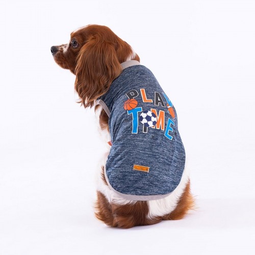 Lacivert Sporty Kedi Köpek Tişörtü - Kedi Köpek Kıyafeti