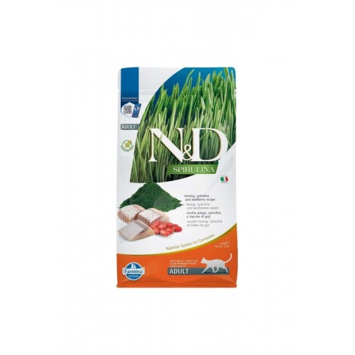 Spirulina Herring Ringa Balıklı Tahılsız Yetişkin Kedi Maması 1,5 Kg Spirulina Herring Ringa Balıklı Tahılsız Yetişkin Kedi Maması 1,5 Kg
