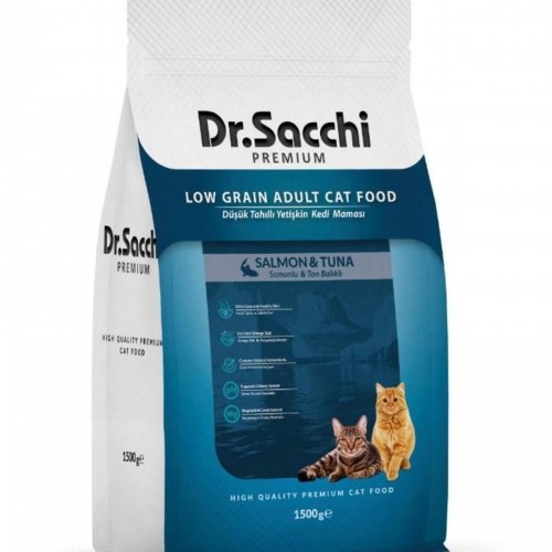 Dr.sacchi Premium Düşük Tahıllı Somonlu Ve Ton Balıklı Kedi Maması 1,5 Kg Dr.sacchi Premium Düşük Tahıllı Somonlu Ve Ton Balıklı Kedi Maması 1,5 Kg