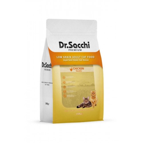 Dr.sacchi Premium Düşük Tahıllı Tavuklu Kedi Maması 1,5 Kg Dr.sacchi Premium Düşük Tahıllı Tavuklu Kedi Maması 1,5 Kg