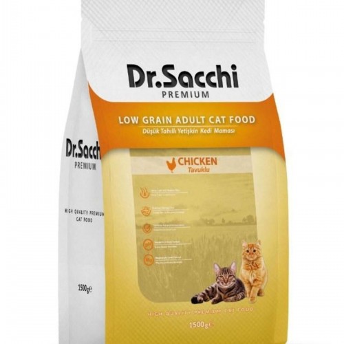 Dr.sacchi Premium Düşük Tahıllı Tavuklu Kedi Maması 1,5 Kg Dr.sacchi Premium Düşük Tahıllı Tavuklu Kedi Maması 1,5 Kg