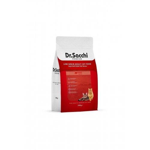 Dr.sacchi Premium Düşük Tahıllı Sığır Etli Yetişkin Kedi Maması 1,5 Kg Dr.sacchi Premium Düşük Tahıllı Sığır Etli Yetişkin Kedi Maması 1,5 Kg