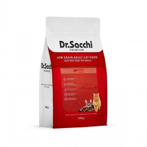 Dr.sacchi Premium Düşük Tahıllı Sığır Etli Yetişkin Kedi Maması 1,5 Kg Dr.sacchi Premium Düşük Tahıllı Sığır Etli Yetişkin Kedi Maması 1,5 Kg