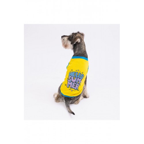 Nar Çiçeği Hello Summer Kedi Köpek Tişörtü - Kedi Köpek Kıyafeti Nar Çiçeği Hello Summer Kedi Köpek Tişörtü - Kedi Köpek Kıyafeti