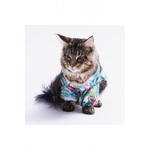 Hawai Kedi Köpek Gömleği - Kedi Köpek Kıyafeti Hawai Kedi Köpek Gömleği - Kedi Köpek Kıyafeti