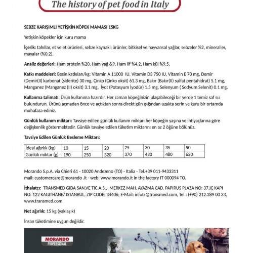 Yetişkin Köpek Maması-sebze Karışımlı 15 Kg - Mıx And Vegetable-adult Dog Yetişkin Köpek Maması-sebze Karışımlı 15 Kg - Mıx And Vegetable-adult Dog