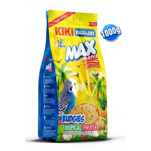 Kuş Max Menu Budgies Tropical Fruity Tropikal Meyveli Muhabbet Kuşu Yemi 1000 Gr. Kb3 Kuş Max Menu Budgies Tropical Fruity Tropikal Meyveli Muhabbet Kuşu Yemi 1000 Gr. Kb3