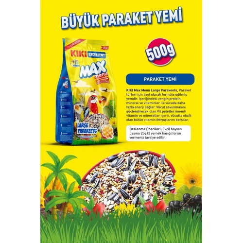 Kuş Max Menu Large Parakeets Büyük Pareket Yemi 500 Gr. Kb306 Kuş Max Menu Large Parakeets Büyük Pareket Yemi 500 Gr. Kb306