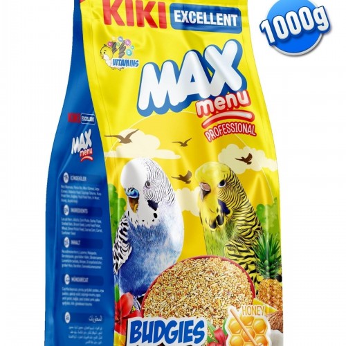 Kuş Max Menu Budgies Ballı Muhabbet Kuşu Yemi 1000 Gr. Kb302