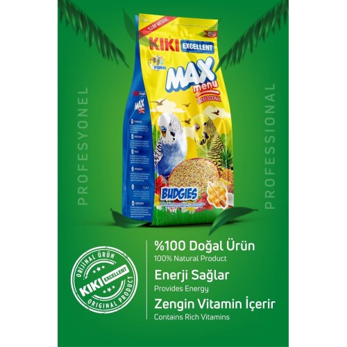 Kuş Max Menu Budgies Ballı Muhabbet Kuşu Yemi 1000 Gr. Kb302 Kuş Max Menu Budgies Ballı Muhabbet Kuşu Yemi 1000 Gr. Kb302