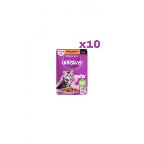 Whıskas Kümes Hayvanlı Yavru Kediler Için Yaş Mama 10 Adet (1X85GR) Whıskas Kümes Hayvanlı Yavru Kediler Için Yaş Mama 10 Adet (1X85GR)