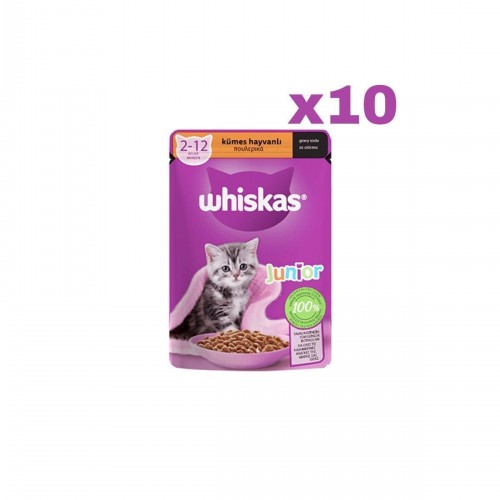 Whıskas Kümes Hayvanlı Yavru Kediler Için Yaş Mama 10 Adet (1X85GR)