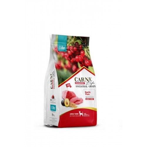 Carni Life Kızılcık, Sığır Etli & Erikli Küçük Irk Yetişkin Köpek Maması (2,5 KG) Carni Life Kızılcık, Sığır Etli & Erikli Küçük Irk Yetişkin Köpek Maması (2,5 KG)