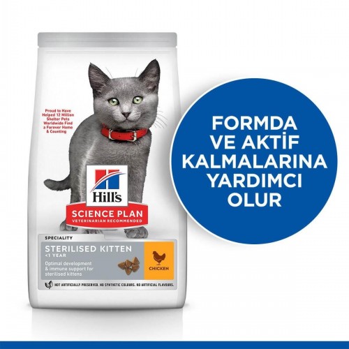 SCIENCE PLAN Tavuklu Kısırlaştırılmış Yavru Kedi Maması 3 Kg