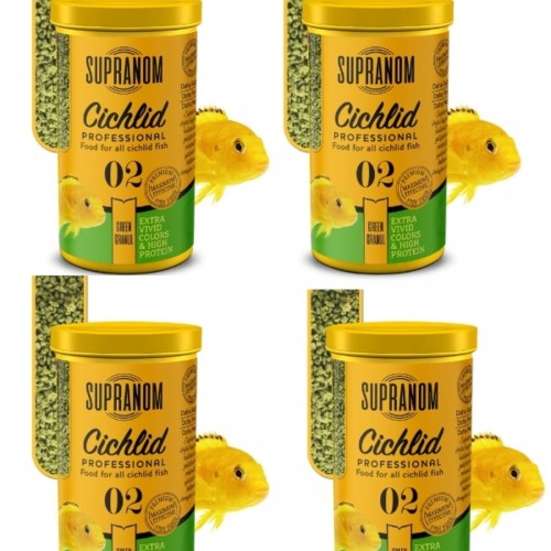 Cichlid Balık Yemi Green Granul 4adet 250 ml (02) Cichlid Balık Yemi Green Granul 4adet 250 ml (02)