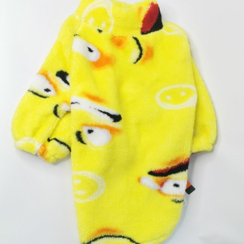 Yellow Smile Büyük Irk Welsoft Peluş Sweatshirt Köpek Kıyafeti 7x-large