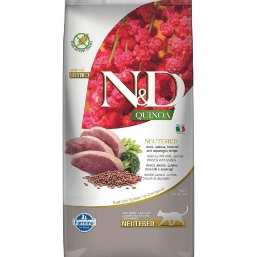 Quinoa Tahılsız Ördek, Brokoli & Kuşkonmaz Kısırlaştırılmış Yetişkin Kedi Maması 5 Kg