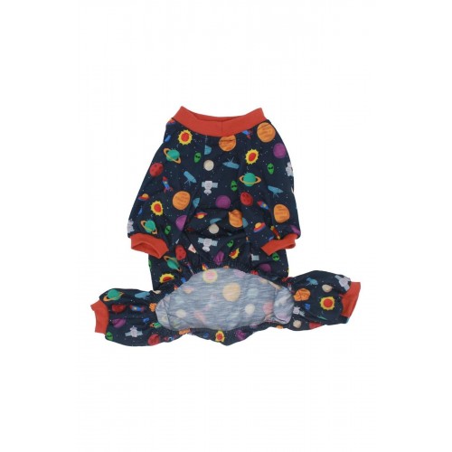 Space Rompers Uzay Kedi Köpek Penye Pijama Tulum Space Rompers Uzay Kedi Köpek Penye Pijama Tulum