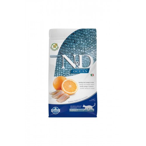 Ocean Tahılsız Ringa Balığı & Portakal Kısırlaştırılmış Yetişkin Kedi Maması 1,5 Kg Ocean Tahılsız Ringa Balığı & Portakal Kısırlaştırılmış Yetişkin Kedi Maması 1,5 Kg
