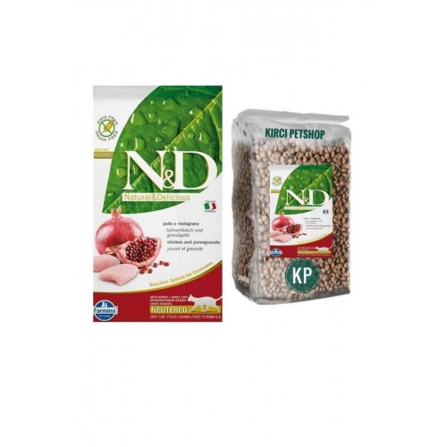 Nd Düşük Tahıllı Tavuk Ve Narlı Kısırlaştırılmış Kedi Maması 1 Kg Nd Düşük Tahıllı Tavuk Ve Narlı Kısırlaştırılmış Kedi Maması 1 Kg